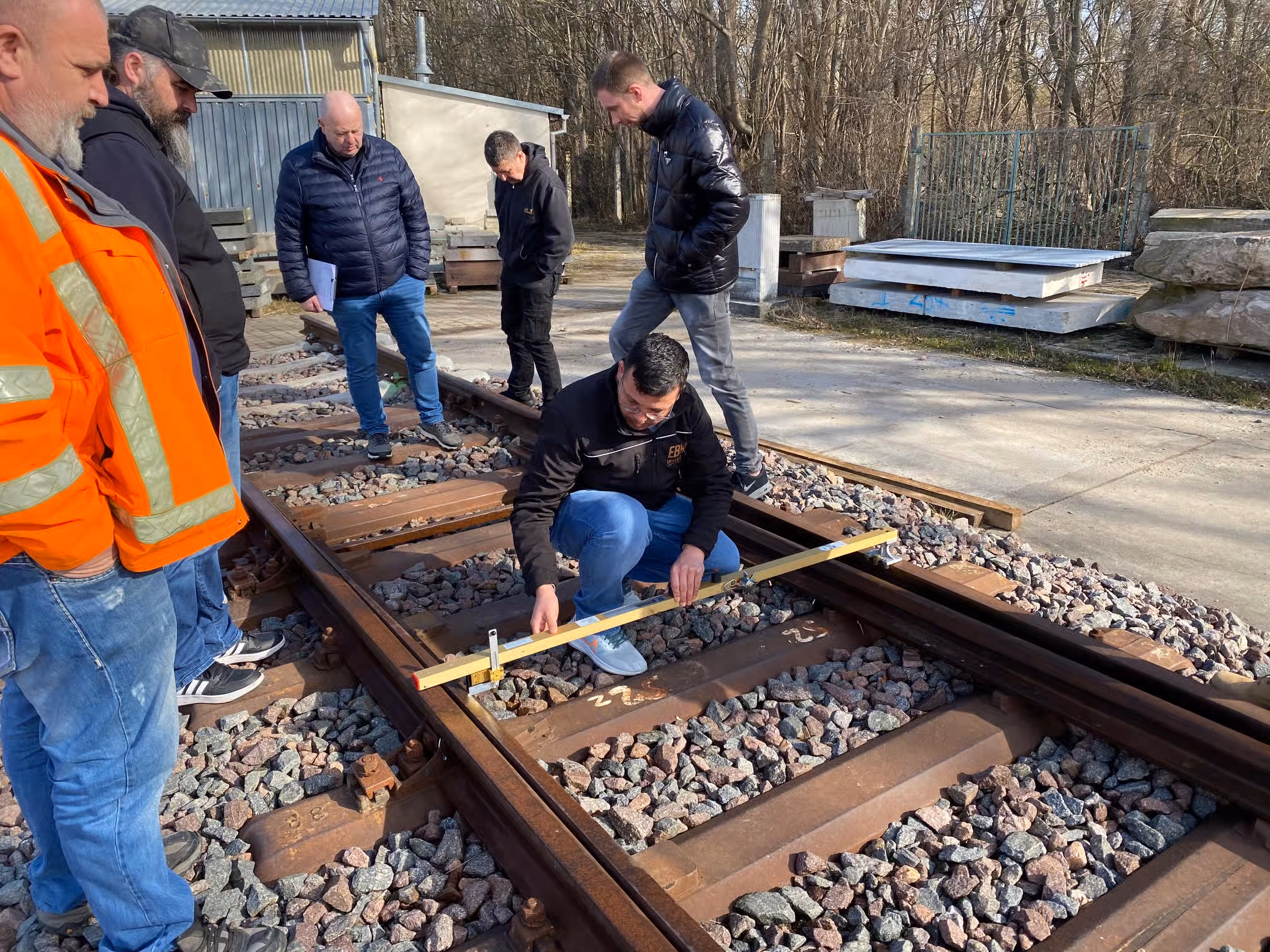 Gleisernesierung am Kleinbahnmuseum Enger
